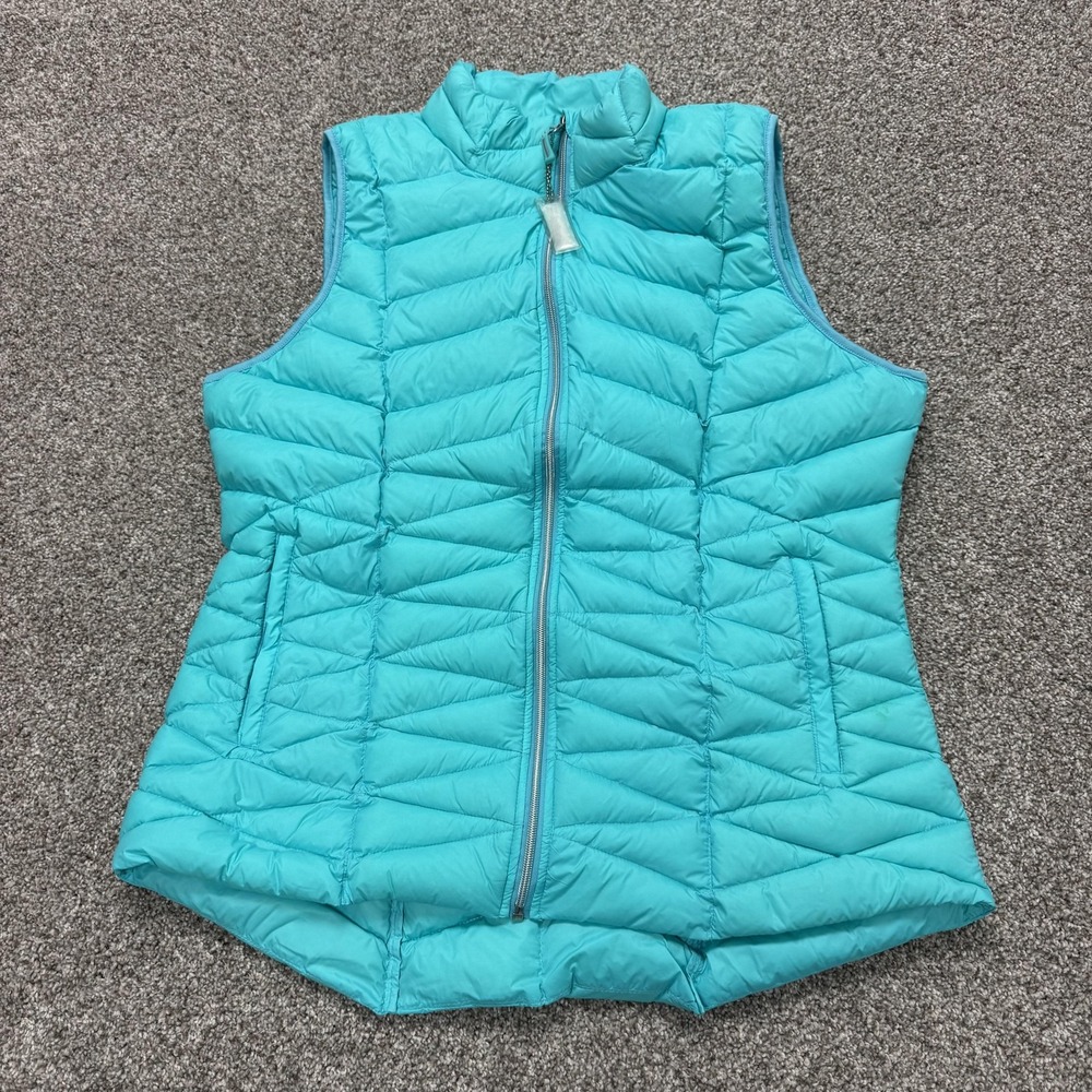 Tangerine Vest Womens 2XL Blue Quilted Puffer Full Zip Pockets Lightweight